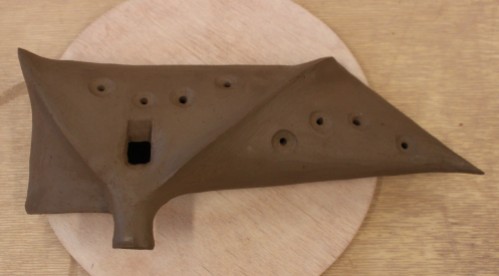 finished Ocarina ready to be bisque fired