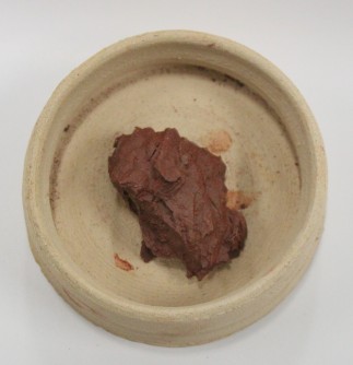 Whitworth clay test fired to earthenware